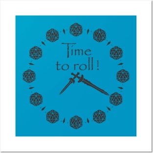 D&D clock - time to roll Posters and Art